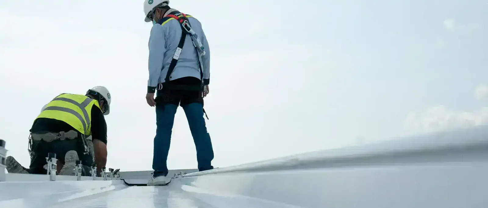 Commercial roof inspection in Modesto